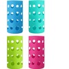 4 Pack Water Bottle Silicone Sleeve, Silicone Protective Holders for