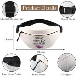 WCGXKO Nona Gift for Grandma from Grandchildren Nona Travel Gift Grandmother Large Crossbody Waist Pack (Nona YB CA)