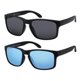 La Optica B.L.M. Men's Sunglasses UV400 CAT3 Light Sport - Includes Glasses Bag, Cleaning Cloth - Blue - M