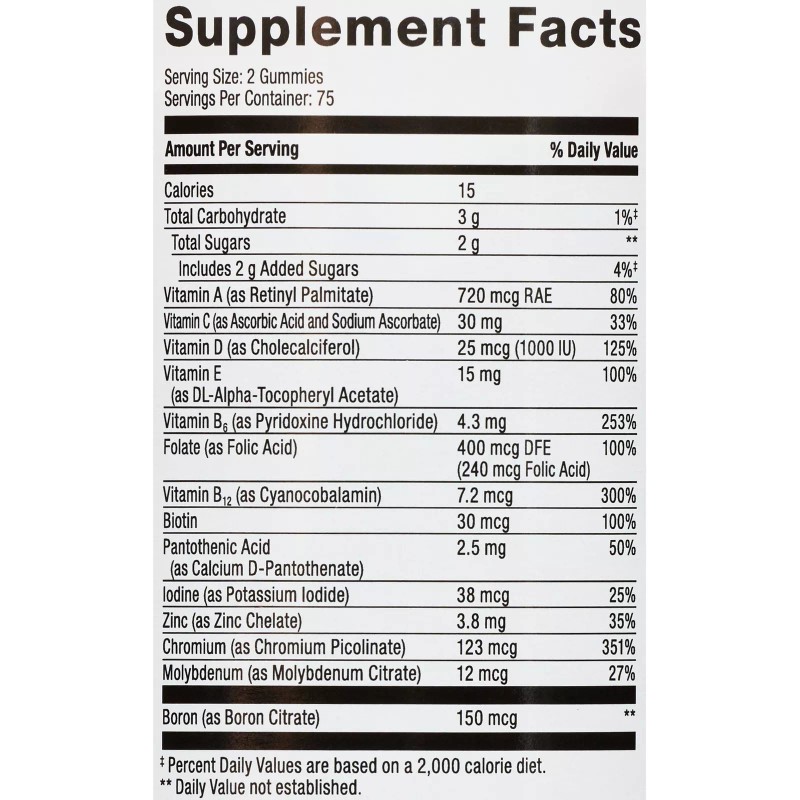 Equate Men's Multivitamin Gummies for General Health, Mixed Berry, 150