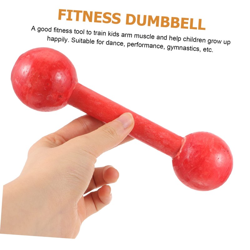 Gogogmee 2-Pair Wooden Kids Exercise Dumbbells Small Hand Weights for