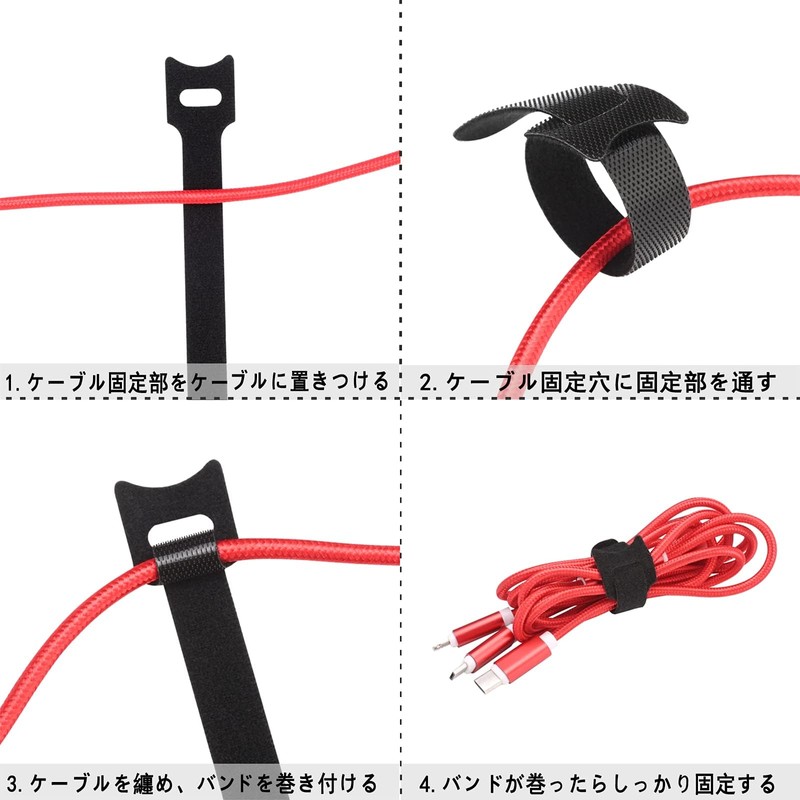 Cable Ties Velcro Cable Ties Reusable (15cm 100pcs)