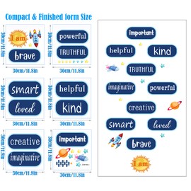 Inspirational Quotes Floor Decals Motivational Hopscotch Game Floor Stickers Positive Saying Wall Decals Peel and Stick Wallpaper for Classroom School Kindergarten Kids Bedroom Nursery