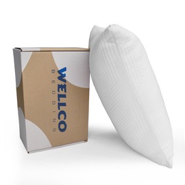 WELLCO Extra Firm Pillow Queen Size 28 x 18 inch, Bed Pillow with Adjustable Insert and 1 Cooling Pillowcase, Not Only Provides Stronger Support But Aslo Comfortable