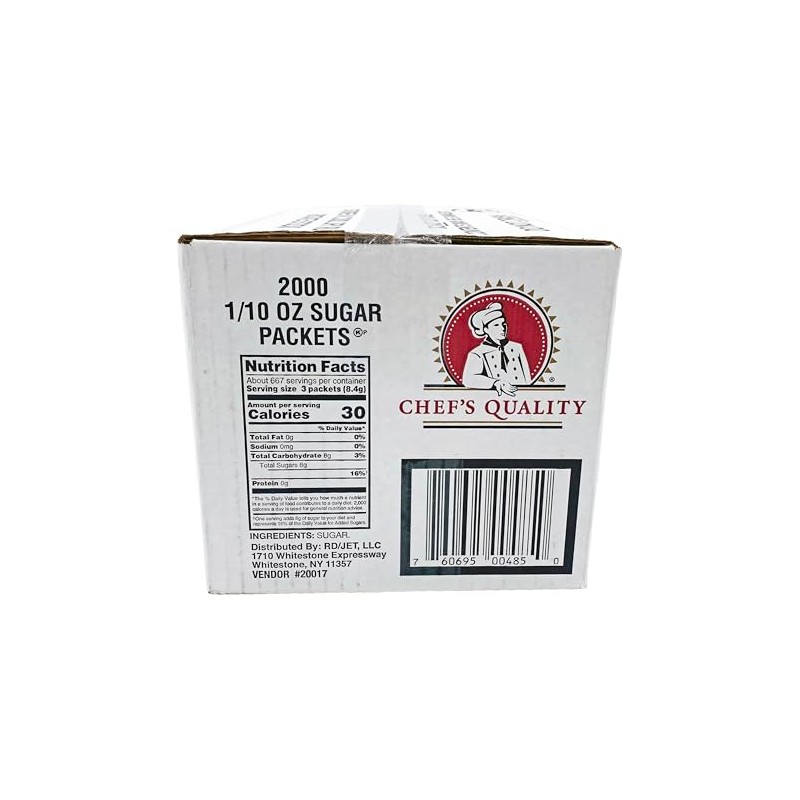 Chef's Quality: 2000 Sugar Packets