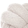Beliani Set of 2 Modern Boucle Decorative Knot Cushion White