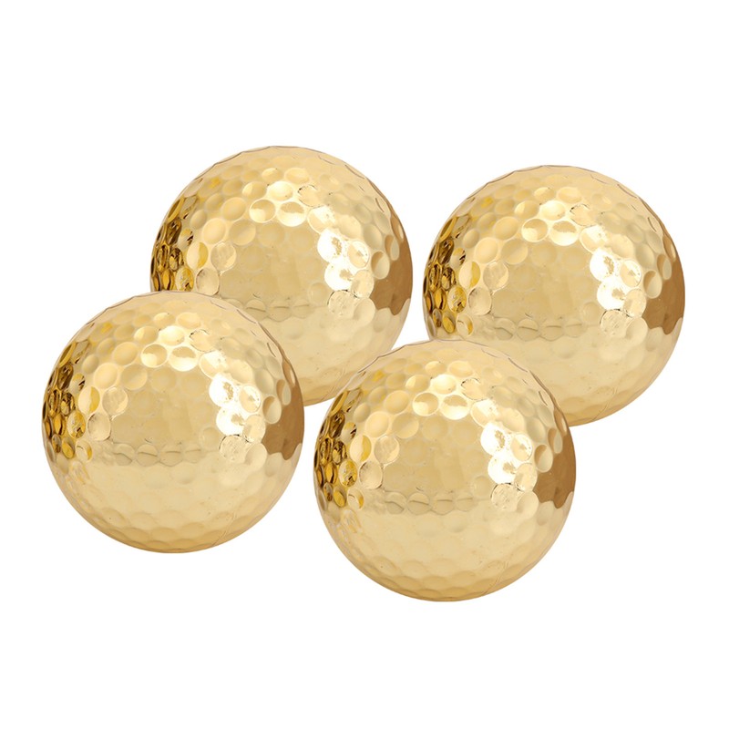 4Pcs Portable High Quality Double Layer Gold Plating Golf Ball