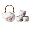 Urban Tokyo Japanese Cherry Blossom Torii Gate Design Tea Set,