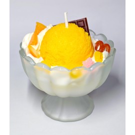 Pandachilla アロマキャンドル アイスクリーム 自然の香り かわいい 飾り品 40時間 キャンドル (新鮮なココナッツ)