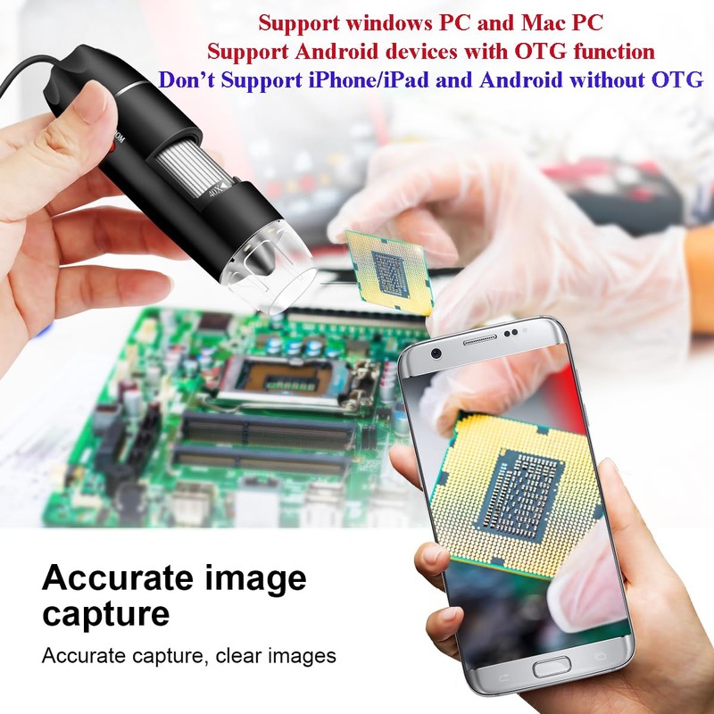 USB Microscope Camera 40X to 1000X, ByCainda Digital Microscope with