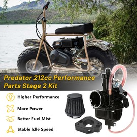 VM22 Carburetor Upgrade Performance Intake Pipe Mainfold 26 mm carburetor kit for Freight Predator 212 cc carburetor GX200 6.5 hp Engine 196 cc Clones Mini Bike Go Kart PZ26