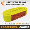 1-Ply Webbing Sling 2”x 15ft Lifting Straps 1Pack Heavy Duty
