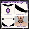 Huquary Blood Bat Cameo Choker Necklace Gothic Cabochon Pendent Necklace