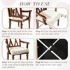 Havawish Large Velvet Dining Room Chair Seat Covers with Armrest