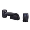 QQAMOGNNK 3 Hole Basin Mixer Bathroom Sink Faucets Waterfall Bathroom