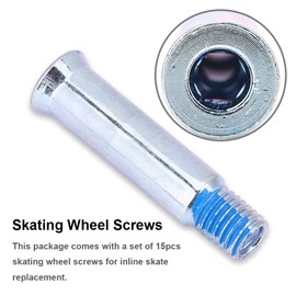 Vbestlife 15 ejes de patinaje en línea, ejes de patinaje de construcción de acero, tornillos de rueda de repuesto de patinaje en línea (35 mm), pernos de eje de patinaje en línea de 8 mm