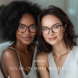 AIMISUV AIMISUV Reading Glasses for Women Men - Blue Light Blocking Magnifying Readers,Oprah Square Anti-Glare Computer Eyeglasses(3Pack,2.25X)