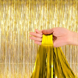 Tinsel Fringe Curtains, Metallic Tinsel Foil Curtain, Foil Fringe Curtain for Birthday, Wedding, Christmas Decorations