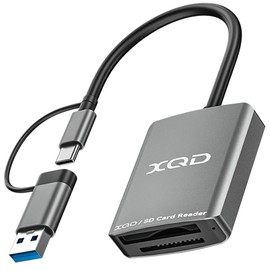 Tunghey 2-in-1 XQD/SD Card Reader, USB-C & USB-A, 5Gbps Transfer, Supports XQD G/M Series, Le-xar, SD/SDHC/SDXC, Windows/Mac/USB-C Devices