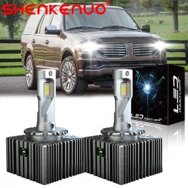 SHENKENUO For Lincoln Navigator 2007-2017 D3S LED Headlight High&Low Beam Bulb Qty2 Stock