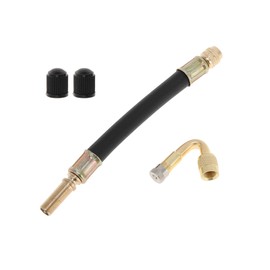 Motoforti 1set 45 Degree Copper Tire Valve Extension with Flexible Plastic 140mm Tyre Valve Inflation Adapter for Car Motorcycle RV Truck Bike