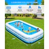 Inflatable Pool for Adults – 130" x 72" x 22"