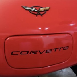Advanced Trims GLOSS BLACK 1/16 RAISED LETTERS FOR C5 CORVETTE 97-2004 US MADE FRONT ONLY