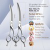 FOGOSP Professional 3D Curved Chunkers Dog Grooming Scissors 7in Magic
