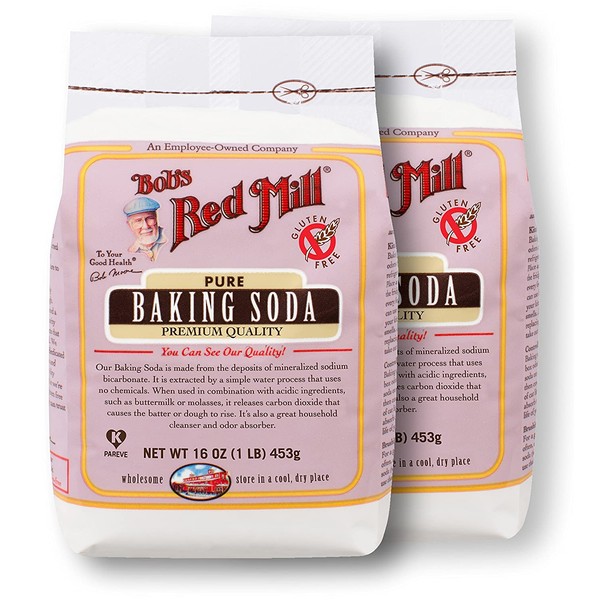 One 16 oz Bob's Red Mill Baking Soda (Pack of 2)