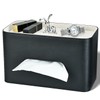 GORESE Cosmetic Tissue Box with Tray, Leather Tissue Box, Paper