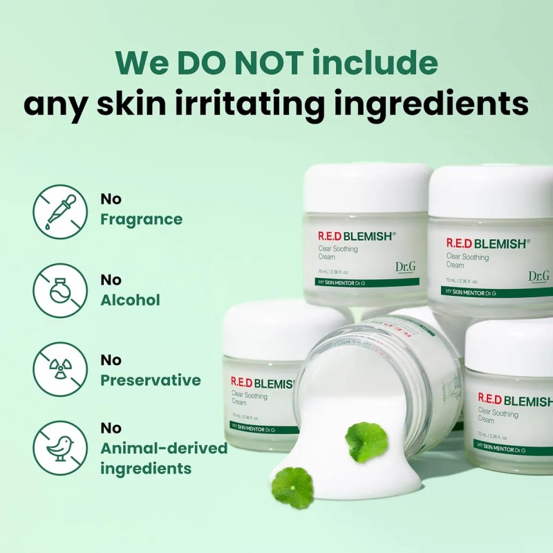 Dr.g Red Blemish Clear - Crema Hidratante Coreana Calmante P