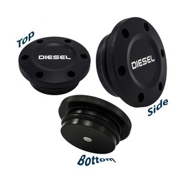 2013-2017 VMS Racing Magnetic Fuel Cap in Black Anodized Billet Aluminum Compatible with Dodge Ram Cummins Diesel and Ecodiesel 13 14 15 16 17 2013 2014 2015 2016 2017