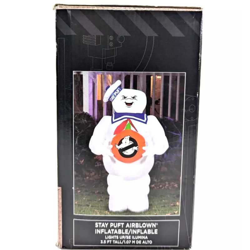 Gemmy Airblown Inflatable Ghostbusters Stay Puft, 3.5 ft Tall, White