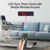ANJANK 15" Large Gym Timer, LED Digital Wall Clock with