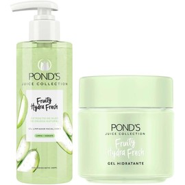 POND'S Cuidado Facial Fruity Hydra Fresh Aloe, Limpiador Facial, 200 Ml + Cuidado Facial Fruity Hydra Fresh Aloe, Gel Hidratante, 110 g
