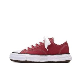 High Street MMY Canvas Shoes Unisex Designer Low-top Dissolve Sole Casual Board Sneakers BlackColor: Red, EUR Size: 45