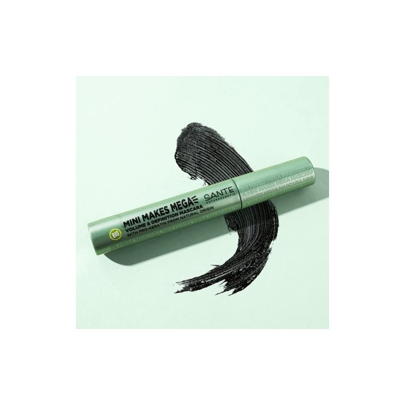 SANTE Naturkosmetik Mascara Flexible Rubber Brush Mascara for Extended and