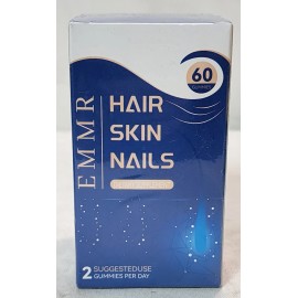 EMMR Hair Skin and Nails Vitamins Dietary Supplement, 60 Gummies