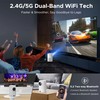 Mini Projector with Wifi and Bluetooth,Electric Focus 1080P 400ANSI Movie