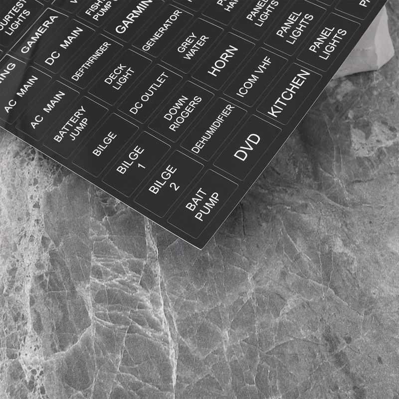 Briny River Pack of 96 Switch Label Sticker Boat Marine