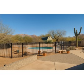 Plum Fittings 1" x 1" Adjustable Swivel Ball Bracket Aluminum Fence - Residential Rail Mounts | Black | Pack of 4