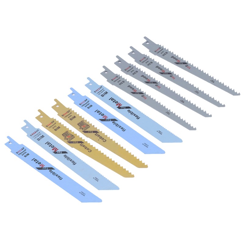 10Pcs Reciprocating Saw Blades High Carbon Steel Bimetal Sabre Saws