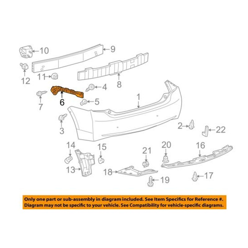 1 Pair Rear Bumper Bracket 5257647020 Shockproof Black Left and