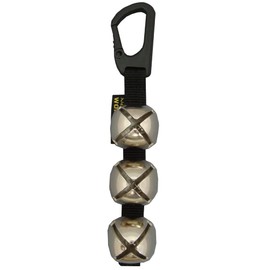 Alaska Bear Bell, 1 Bell, 2 Bell, 3 Bell, Carabiner, Retractor, Whistle, Neo Work Gear, Mountain Stream Fishing, Mountain Climbing (3 Bells)