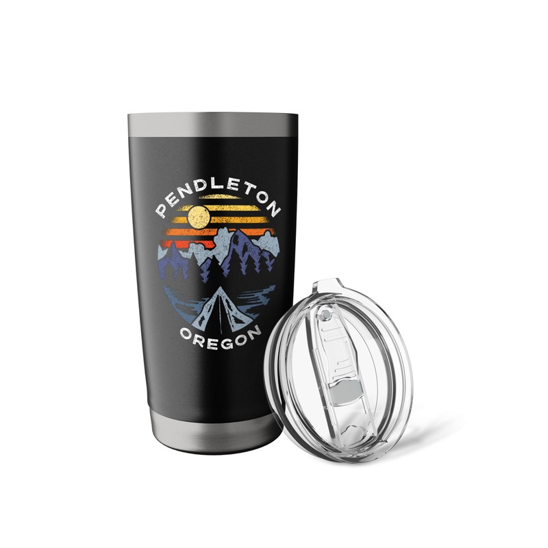 Pendleton Oregon Mountains OR Camping Sunset Vacation Stainless Steel Insulated