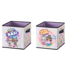 Idea Nuova LOL Surprise Set of Two Spacious Collpasible Storage Cubes, 10"x10"