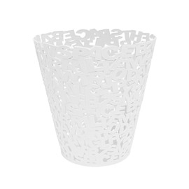 balvi Papierkorb Letters Farbe weiß Kunststoff 30 cm