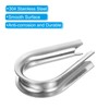 PATIKIL M6 Stainless Steel Sleeves, 50pcs Wire Rope Thimble 1/4"