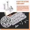 Tanstic 260Pcs M5 Solid Aluminum Brazier Head Rivets, 6mm 10mm