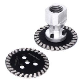 SUBRILLI 2-Pcs 50mm Mini Engraving Diamond Saw Blade with RemovabIe Flange 5/8-11 Cutting Disc Carving Concrete Granite Sandstone